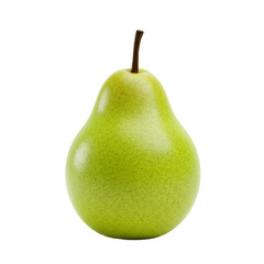 3D Render of a Ripe Green Pear on Transparent Background