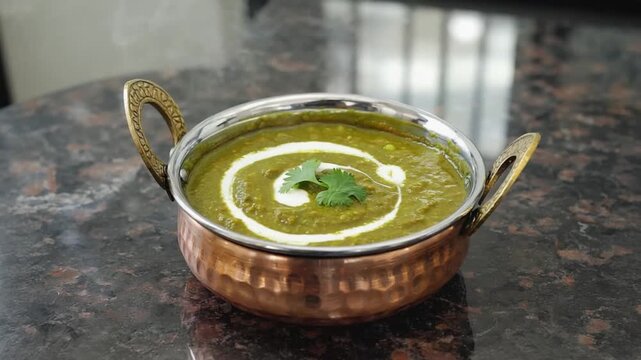 Hari mutter ka nimona (green peas daal) indian food, orbit video