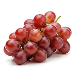 Fototapeta premium Fresh bunch of red grapes isolated on white background