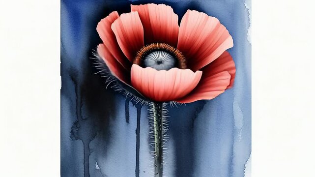 Poppy petals unfold in a solemnly beautiful timelapse capturing dark colors and serene motion