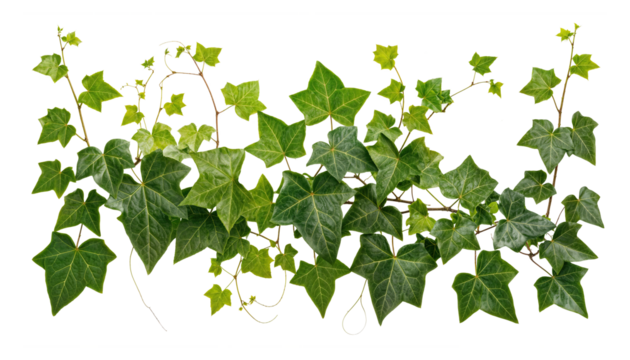 vine green grape ivy plant, leaves tropic hanging, border decoration plant. Isolated on a transparent background. PNG, cutout, or clipping path.	
