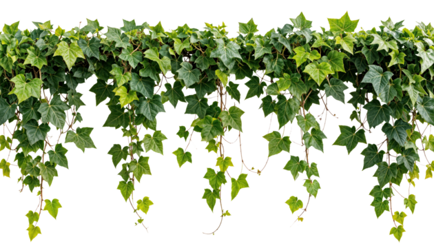 Green leaves Javanese tree vine or Grape ivy (Cissus spp.) jungle vine hanging ivy plant bush isolated on transparent background. PNG, cutout or clipping path.	
