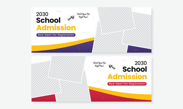 Trending school admission flyer design with creative colorful layout and modern template for education registration bundle