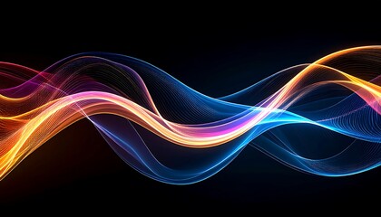 Fototapeta premium Abstract Colorful Light Waves. (2)