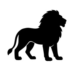 simple lion clipart vector silhouette 