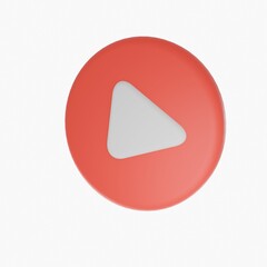 3d Realistic Play button vector illustration.