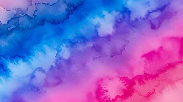 Watercolor gradient background blends blue, purple, and pink hues in flowing abstract design