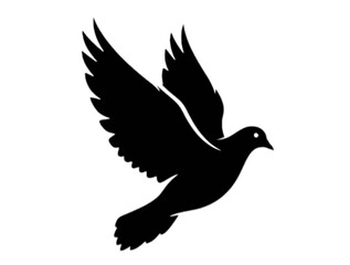 Obraz premium dove of peace. Silhouette of a dove.