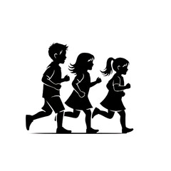 Obraz premium silhouette of a childerens