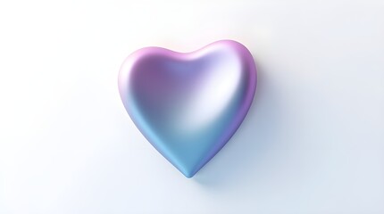 Obraz premium Blue Glass Heart Object, Isolated Baby Pacifier Illustration, Love Symbol Decoration, Close-Up Holiday Concept
