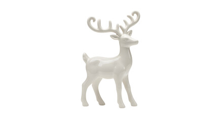 Elegant ceramic reindeer figurine, a modern holiday or winter season decoration, perfect for home decor