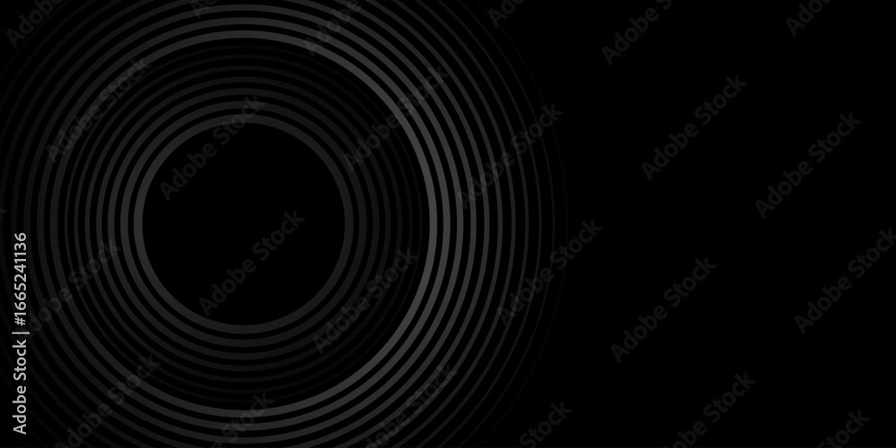 Wall mural abstract dark spiral design with glowing circles lines and light energy pattern background