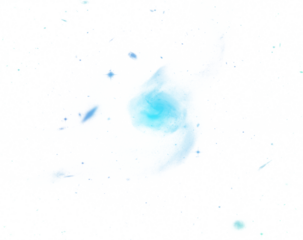 Blue stars and galaxies with transparent background