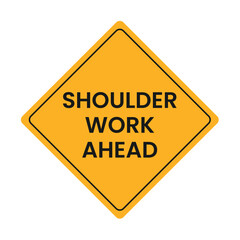 Shoulder Work Ahead Road Sign