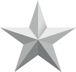 Obraz premium Black and White star. Golden Christmas star isolated on white background. Nice illustration of a 3d look Black and White star on white background. Star vector collection.