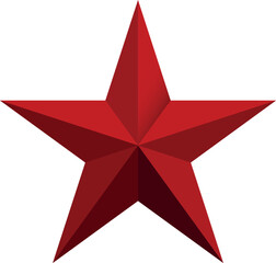 Red star. Green Christmas star isolated on white background. Nice illustration of a 3d look Red star on white background. Star vector collection.