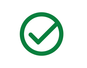 Checkmark in Green Circle Vector Icon
