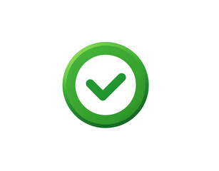 Checkmark in Green Circle Vector Icon