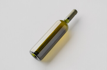White wine green bottle mockup