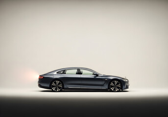 Fototapeta premium Sleek Sedan Profile in Studio Setting