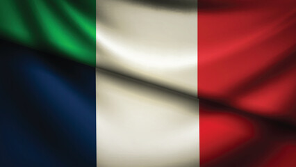 france and italy flag fusion design