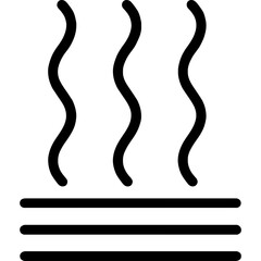 Obraz premium Heat waves rising shimmer outline vector