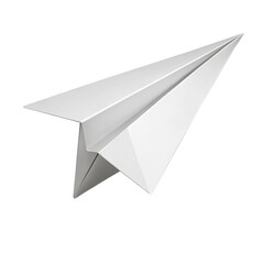 Paper Airplane on White Background