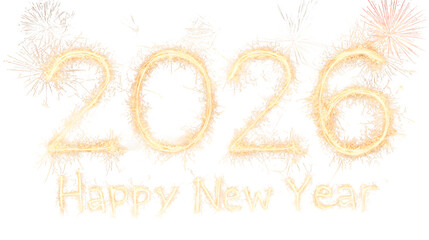 Bright Dazzling New Year's Greeting with 2026 Numbers