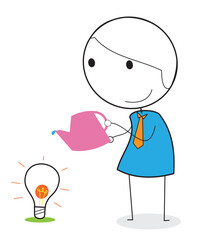 business concept people as business man or worker for information vector illustration