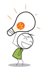 Stick Man as Businessman or Worker vector IIlustration with All condition at Jobs