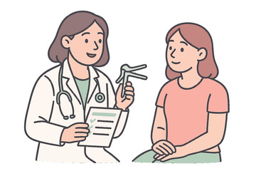 Doctor and patient discussing checkup using medical tools in friendly consultation