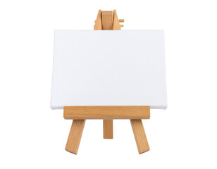 Small Tabletop Wooden Easel with Blank Canvas