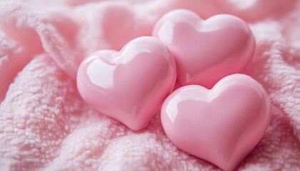 Fototapeta premium Pink Hearts: The Perfect Symbol Of Love For Weddings, Valentine'S Day Celebrations, Or Any Romantic Occasion. Spread Love With Pink Hearts!