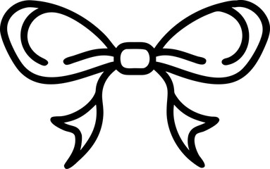 Elegant decorative bow with loops isolated on white background isolated on transparent background