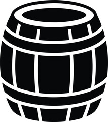 Wine or beer barrel icon vector illustration