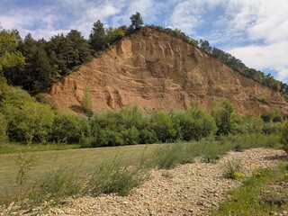 mountain landscape by river 