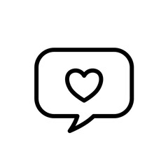 Heart notification - vector icon