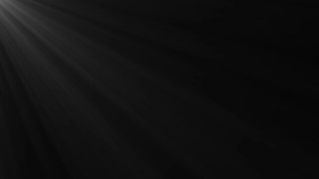 Isolated white light rays animation. Glitter, shiny, bright, flare footage.  Loop ready clips for placement over existing footage to add volumetric light beams. 