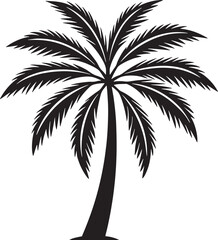 Obraz premium Palm Tree Silhouette Icon