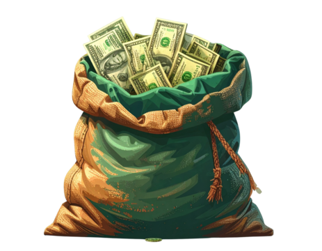 Money bag icon, Dollar sack money icon vector  