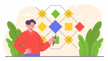 young man painting a house