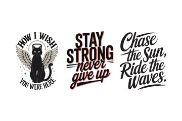 Typography t shirt design vector art.