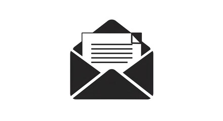 Open envelope icon filled with multiple letters, representing bulk mail, email notifications, mass communication, correspondence, message delivery, postal services, digital messaging, and information 