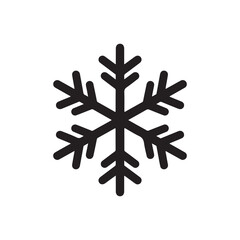 Fototapeta premium Winter snow snowflake vector icon on white back ground
