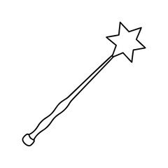 vector illustration of a magic wand