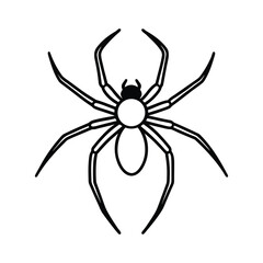 outline of a spider on white background 