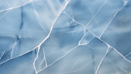 Fototapeta premium Icy blue marble with delicate white veins and a crystal-like finish shimmers with depth and luminosity, evoking fragile beauty and refined, frosty elegance.