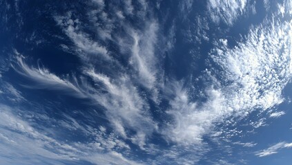 Abstract swirls of blue and white create a dynamic and evocative visual experience