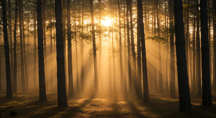 Obraz premium morning in the forest