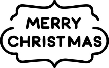 Festive christmas greeting card design with decorative elements isolated on white background isolated on transparent background